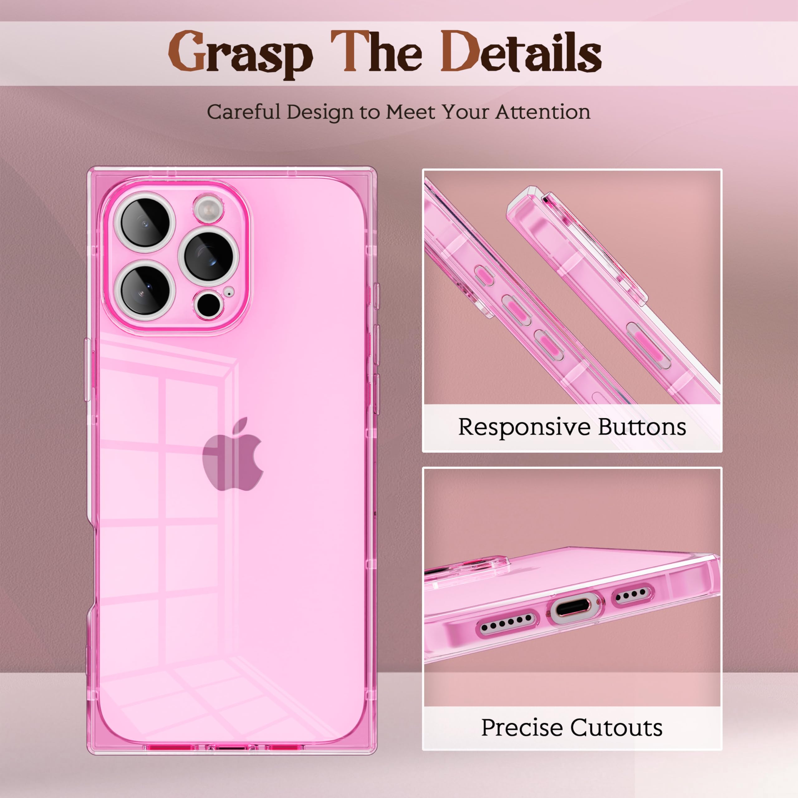 Amazon.com: IAIYOXI Rectangle Case Compatible for iPhone 13 Pro