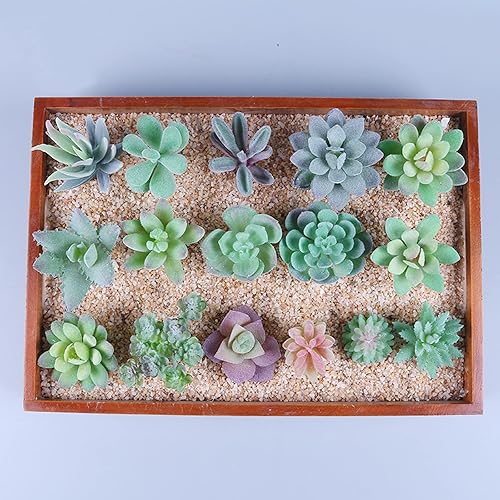 Miniatura 7 de 16 plantas suculentas artificiales suculentas artificiales sin maceta surtido de suculentas falsas realistas cactus artificiales a granel para