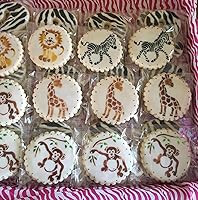 Vista 6 de Designer Stencils Jungle Animals Galleta, beige/semitransparente, se adapta a círculo de 3 pulgadas