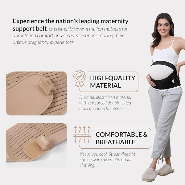 Neotech Care Pregnancy Belly Band, Maternity Belt Support for Back, Abdomen & Pelvis | Pregnancy Must Have for Pregnant Women - 5