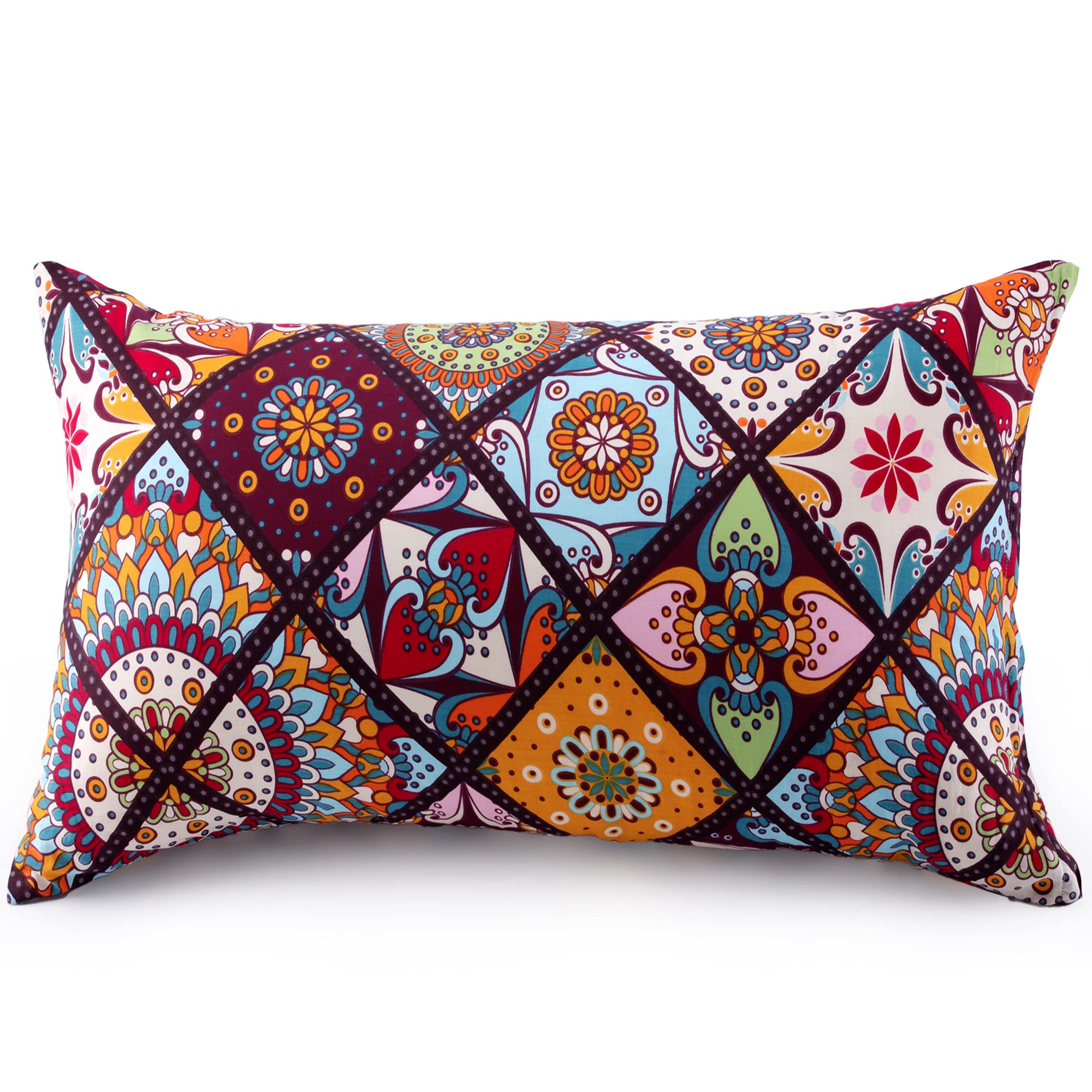 ATsense Juego de 2 Fundas de Almohada de 40 x 70 cm, 100% algodón, Multicolor, con Cremallera, Supersuave hipoalergénica, con Certificado ÖkoTex Muy cómoda (otoño, Cachemira)
