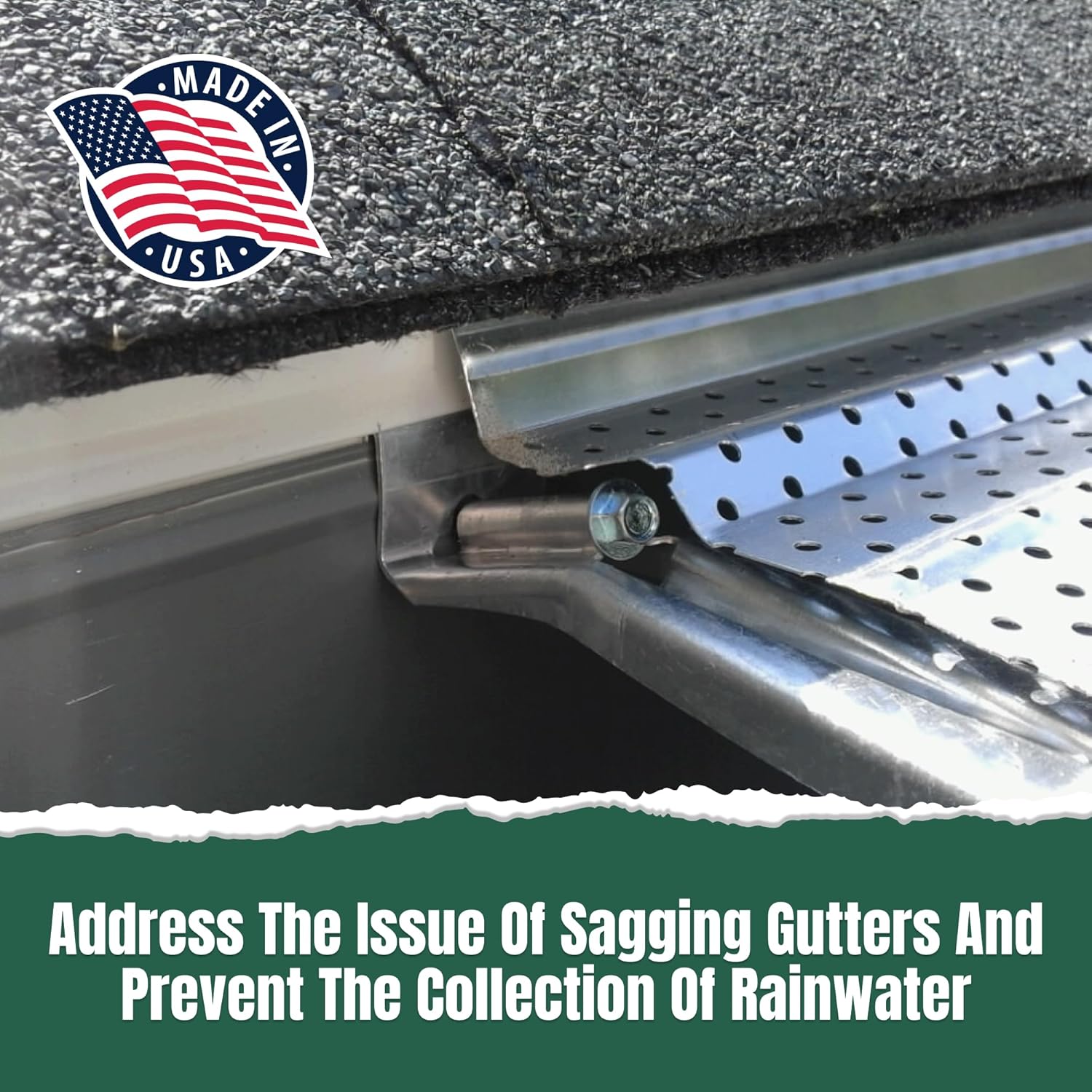 A-M Gutter Guard - 5" K Style Gutter Hangers (25 Pack) - Heavy Duty Hidden Rain Gutter Bracket Support With Speed Screw and Clip - For 5 - K Style Aluminum Gutters - Includes 1/4" x 6" Hex Bit