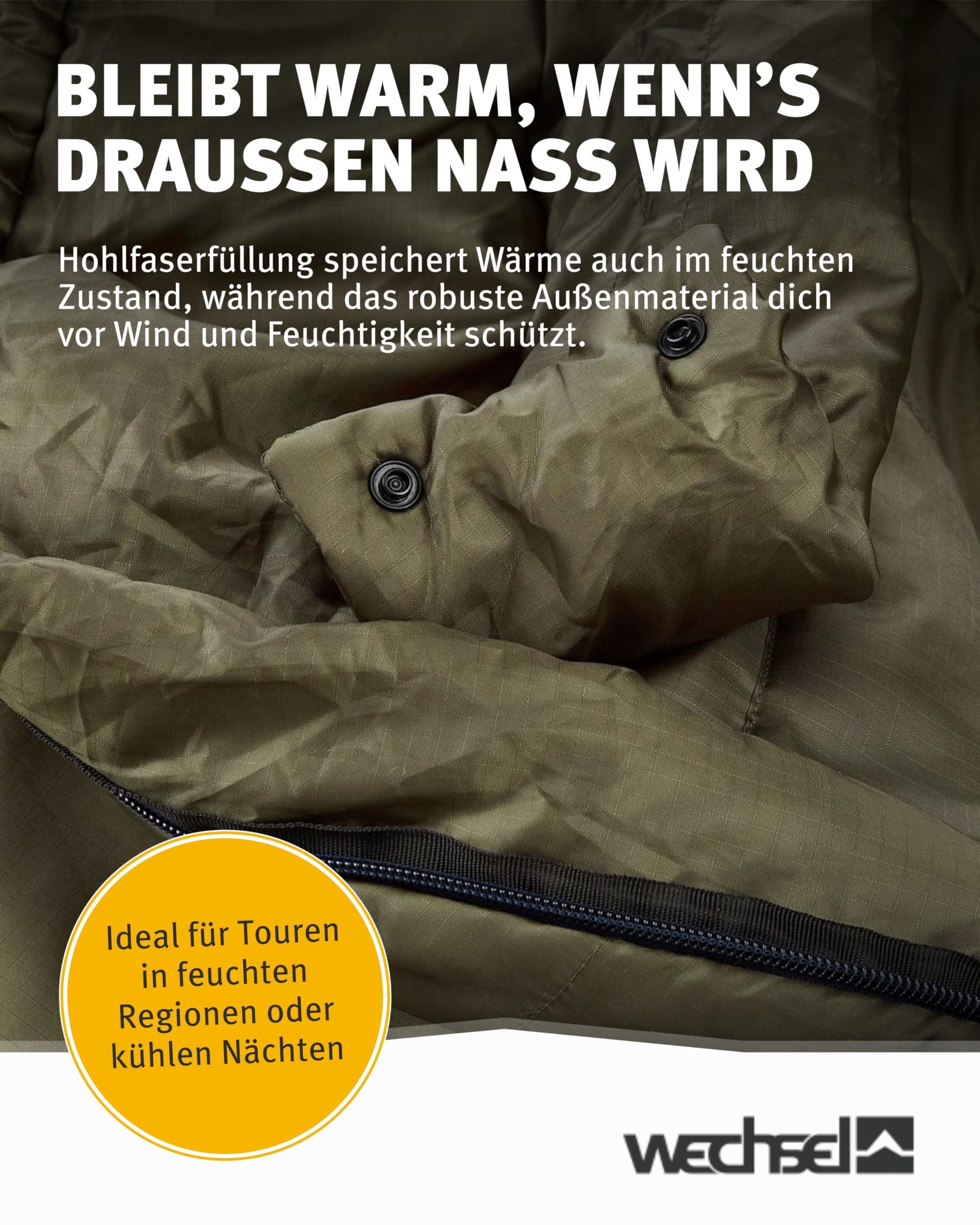 Wechsel Mumienschlafsack Wildfire 0 °C I 4-Jahreszeiten Schlafsack I Kompakt & leicht I Für Temperaturen von 0°C bis 10°C I Ideal für Camping & Outdoor I Größe M