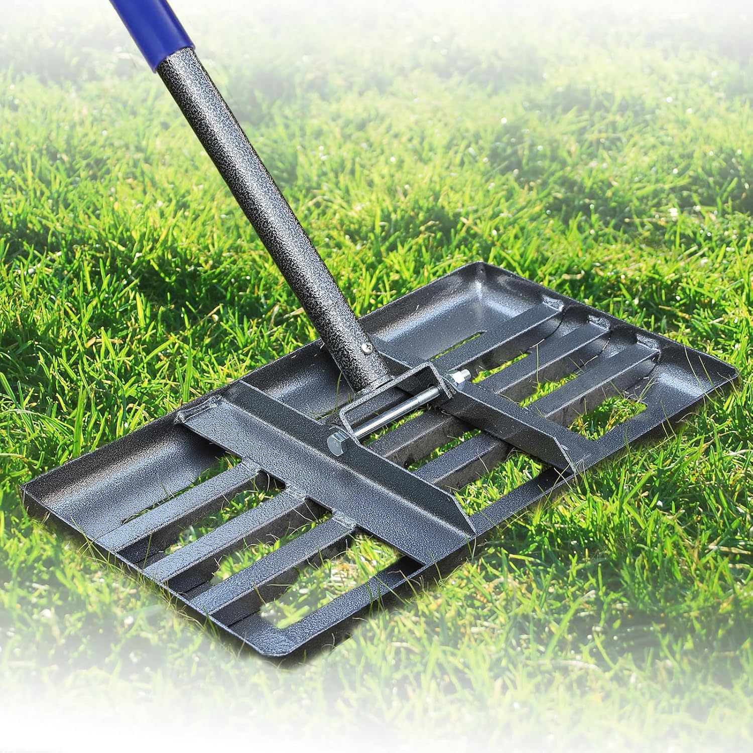 Lawn Levelling Rake, 43 x 25 cm Adjustable Heavy Duty Level Lawn Tool with  Curved Edge, 182cm Long Handle Lawn Leveler Anti Flipping, for Soil,  Dirt,Ground,Backyard Top Dressing,Landscaping/Blu – BigaMart, image size:1500x1500