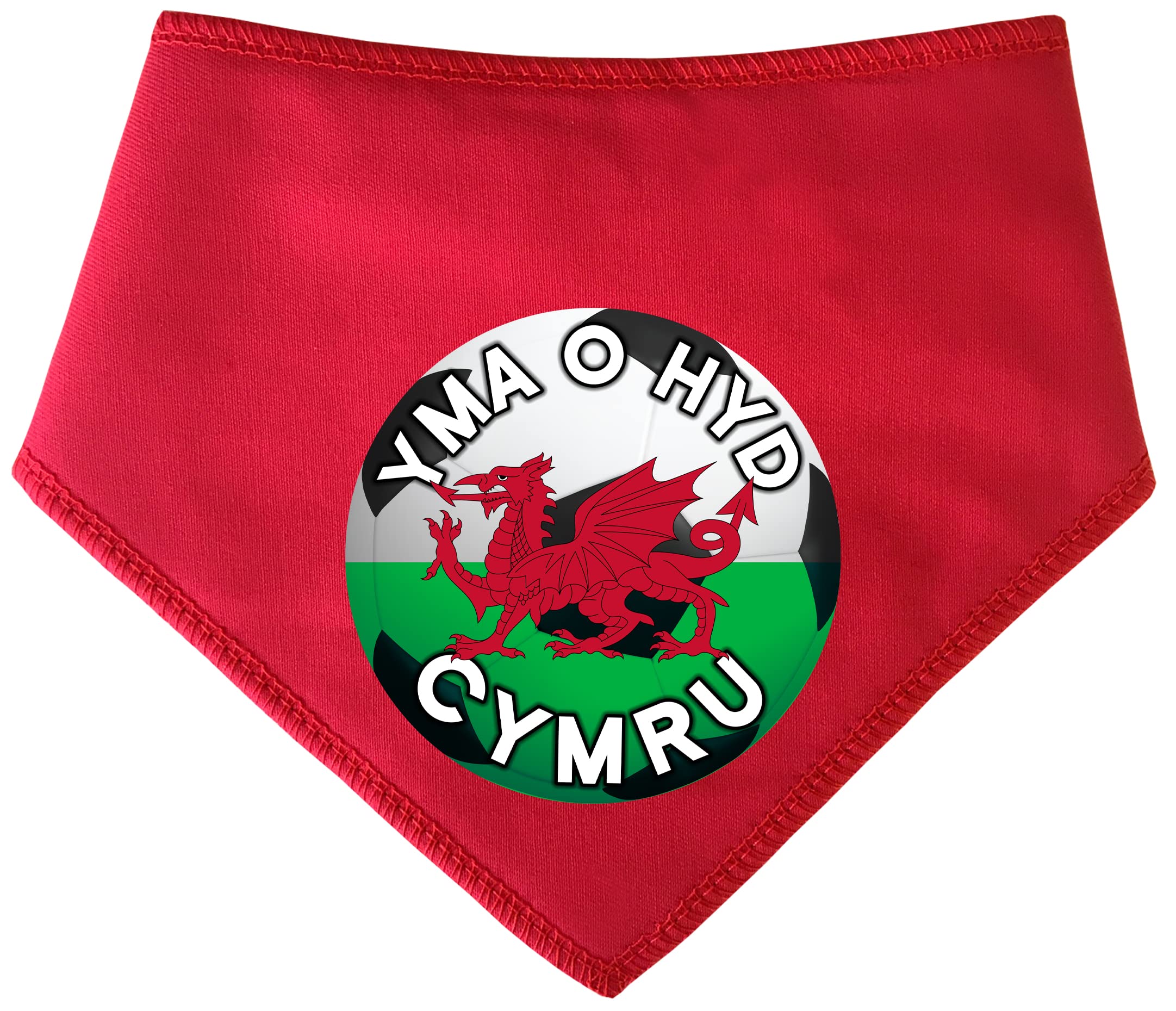 Spoilt Rotten Pets S2 Red 'YMA O HYD' We Are Still Here Red Dragon Cymru Wales Welsh Supporter World Cup Football (Red, S2 Small Dogs Terrier, Shih-Tzu & Cockers)
