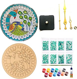Decordial lippan Art Materials DIY kit with 2 premarked madhubani Mandala Designs MDF Board Decorative Mirrors Colours lip... Price In India