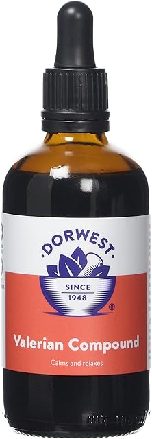 Dorwest Valerian Compound for Dogs and Cats, 100ml, Fast Dog Calming Liquid Drops - Valerian for Dogs, Non-Drowsy