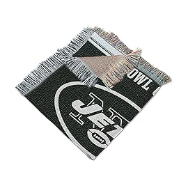 Northwest NFL New York Jets Commemorative Woven Tapestry Wall Hanging, 48 x 60 Inches, Officially Licensed, Decorative Fringes