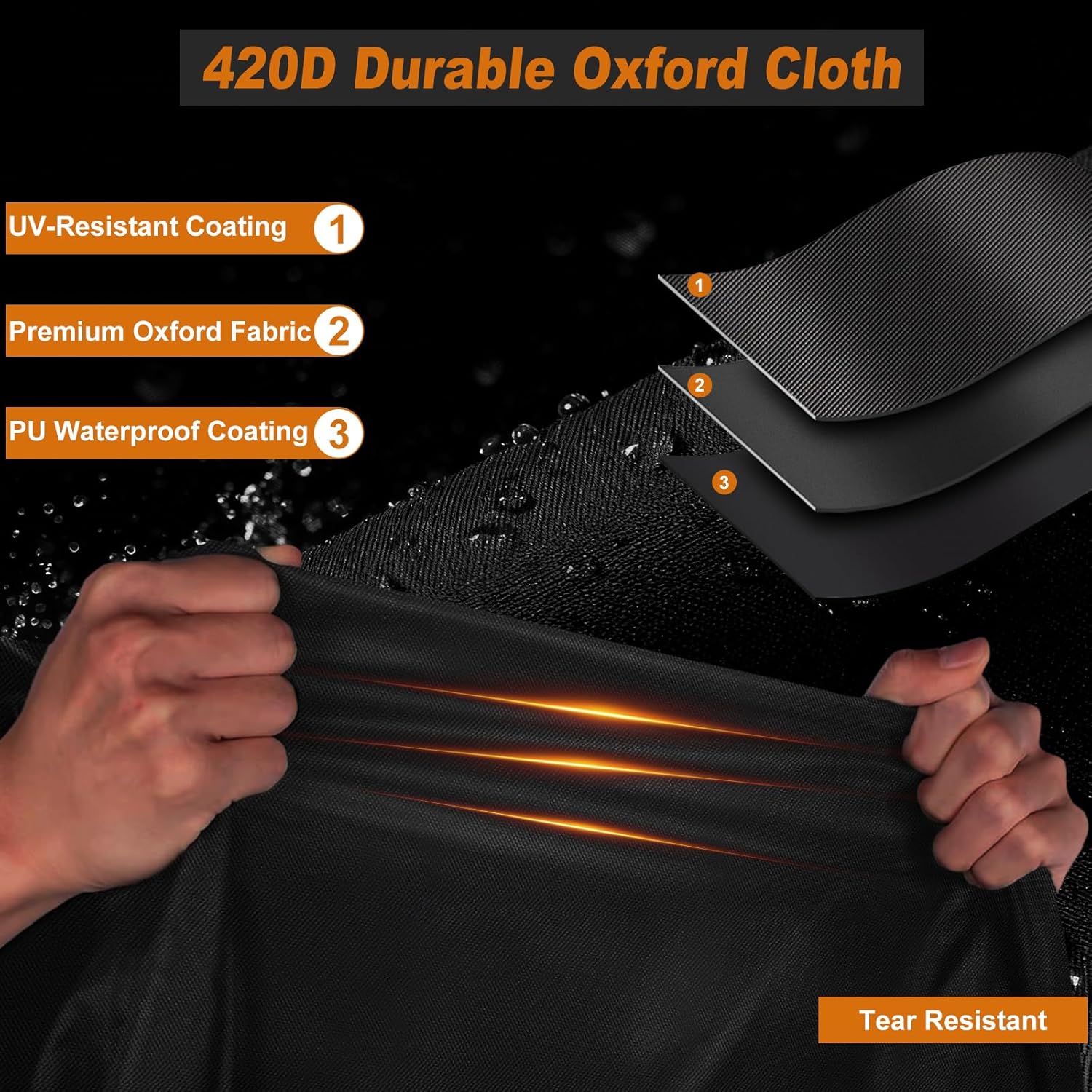 LYHNMW Tractor Cover Waterproof, 600D X-Large Tractor Cowling Cover, Compatible with John Deere, Kubota BX, New Holland Boomer, Mahindra Max with Storage Bag(189 L x 76 W x 86 H in)