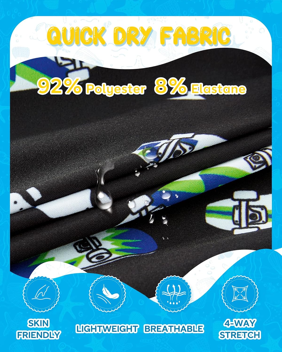 APTRO 2 in 1 Boy's Swim Trunks Quick Dry Kids Bathing Suits Zipper Pockets Board Shorts 5-16Y - Image 6