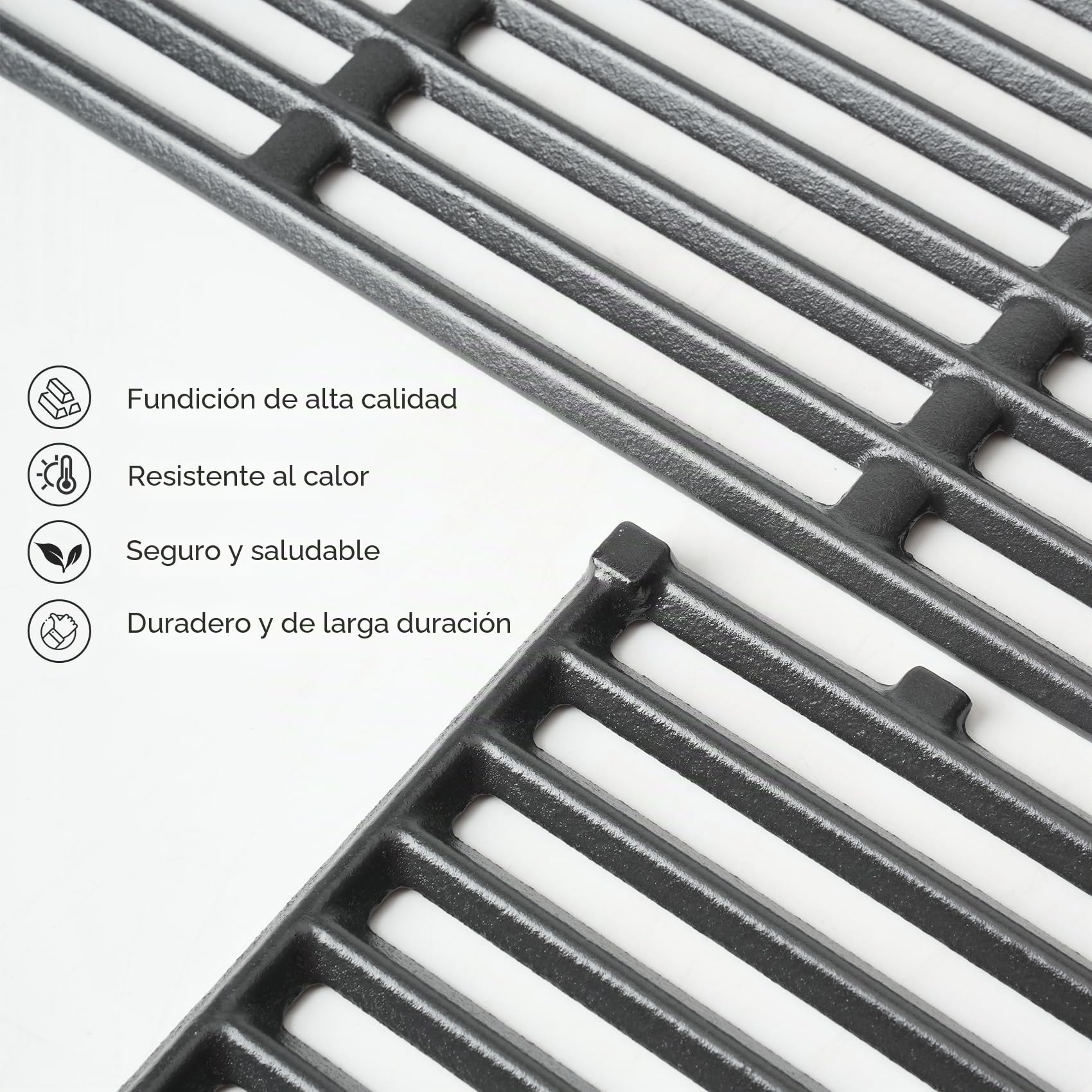 Onlyfire Parrilla de Hierro Fundido para Barbacoas de Gas Weber Spirit 300 Series(2007-2017), Rejilla Grill para Spirit E/S 310, 320, 330, Spirit 700, Genesis Silver B/C, Recambio para Weber 7638/7639