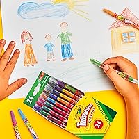 Vista 3 de 24 mini crayones de Crayola flexibles, paquete de de 1, Variados