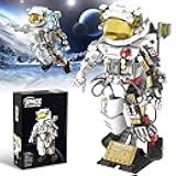 Space Astronaut Building Sets, Space Toys Building Blocks Stem Kit, Cool Astronaut Toy Room Decor with Display Stand, Birthday Ideas for Boys Girls Adults Kids 8-14 and Up