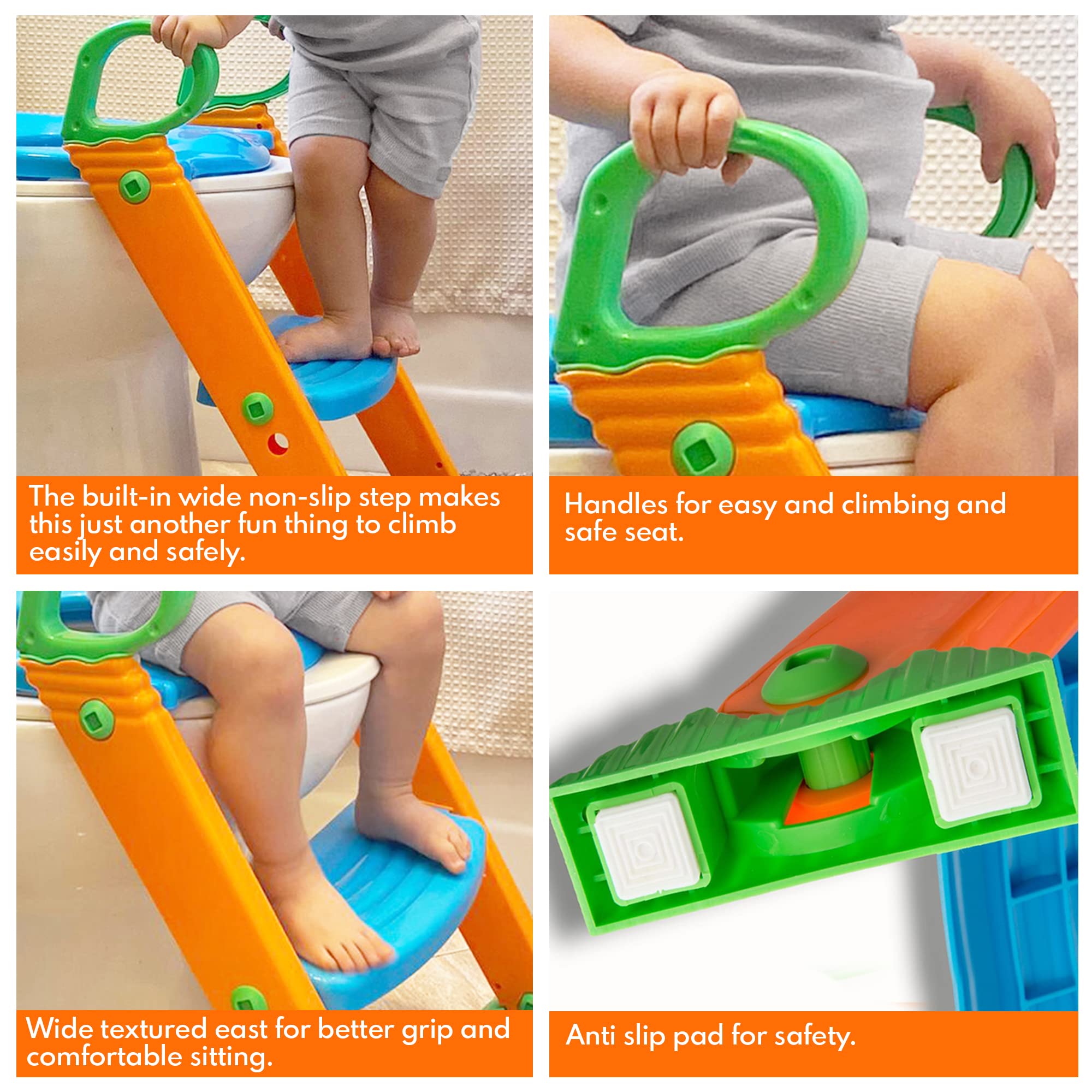 Potty Training Seat with Ladder Upgraded Splashguard Potty Training