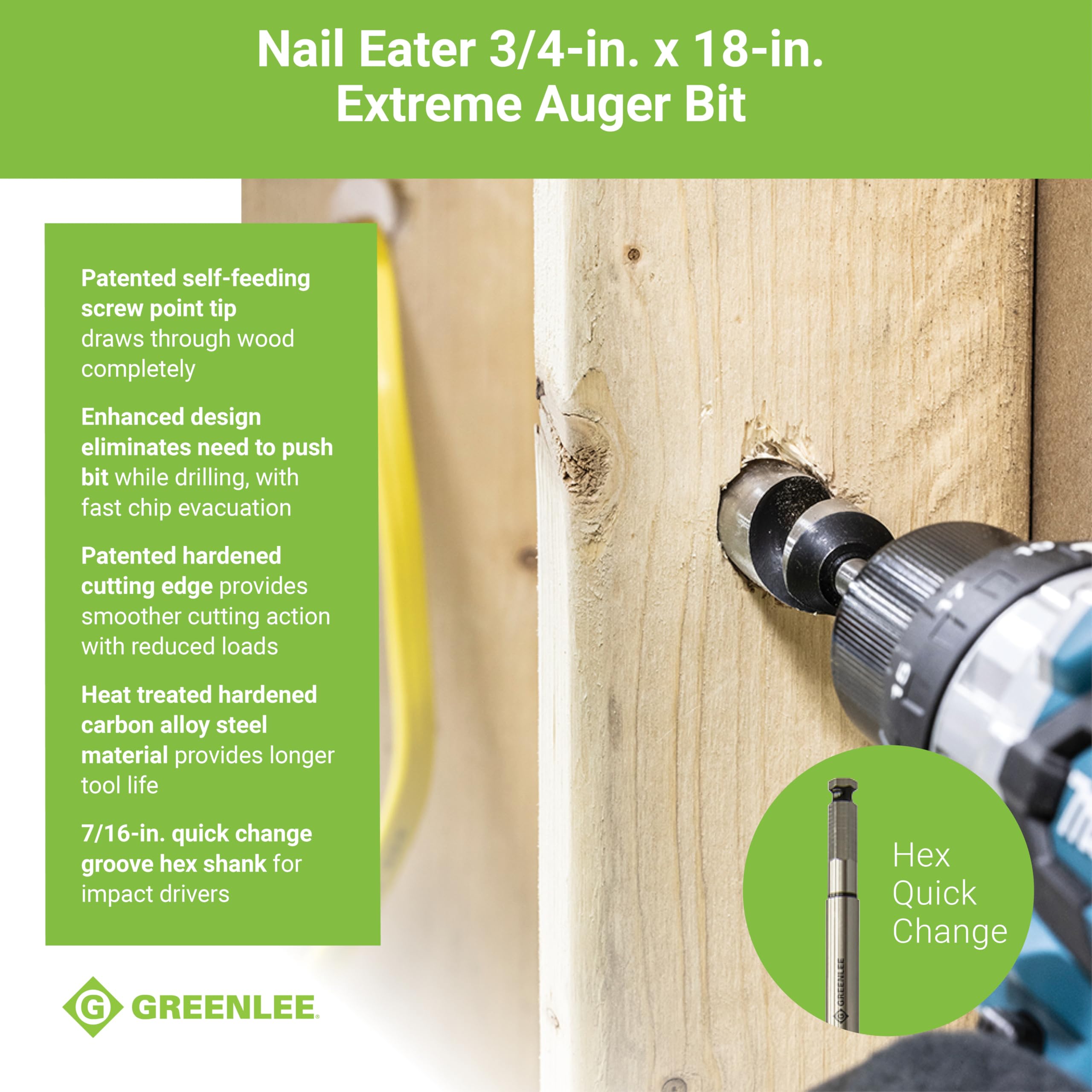 Greenlee Nail Eater Bit - 3/4" Steel -3