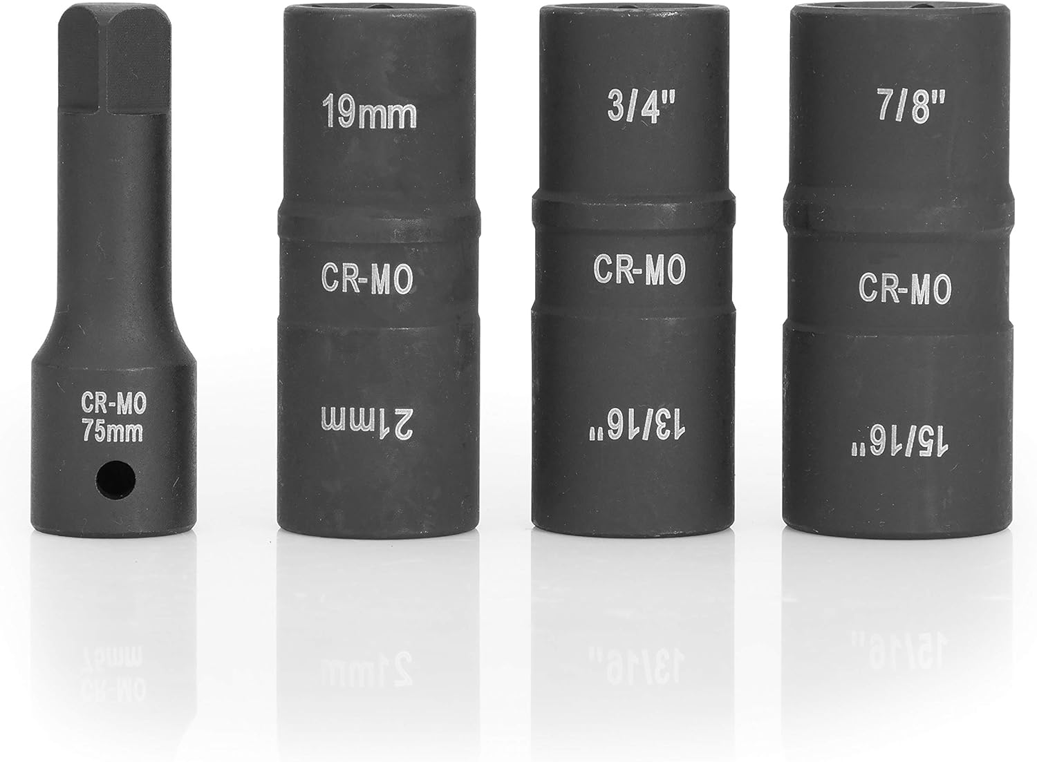 OEMTOOLS 24223 1/2 Inch Impact SAE and Metric Flip Socket Set, 4-Piece