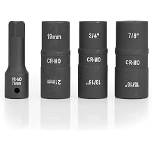 OEMTOOLS 24223 1/2 Inch Impact SAE and Metric Flip Socket Set, 4-Piece