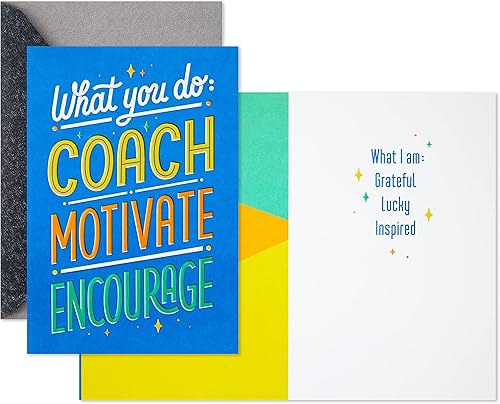 Miniatura 3 de Hallmark Paquete de 2 tarjetas de agradecimiento, agradecido (agradecimiento al profesor, agradecimiento al entrenador)