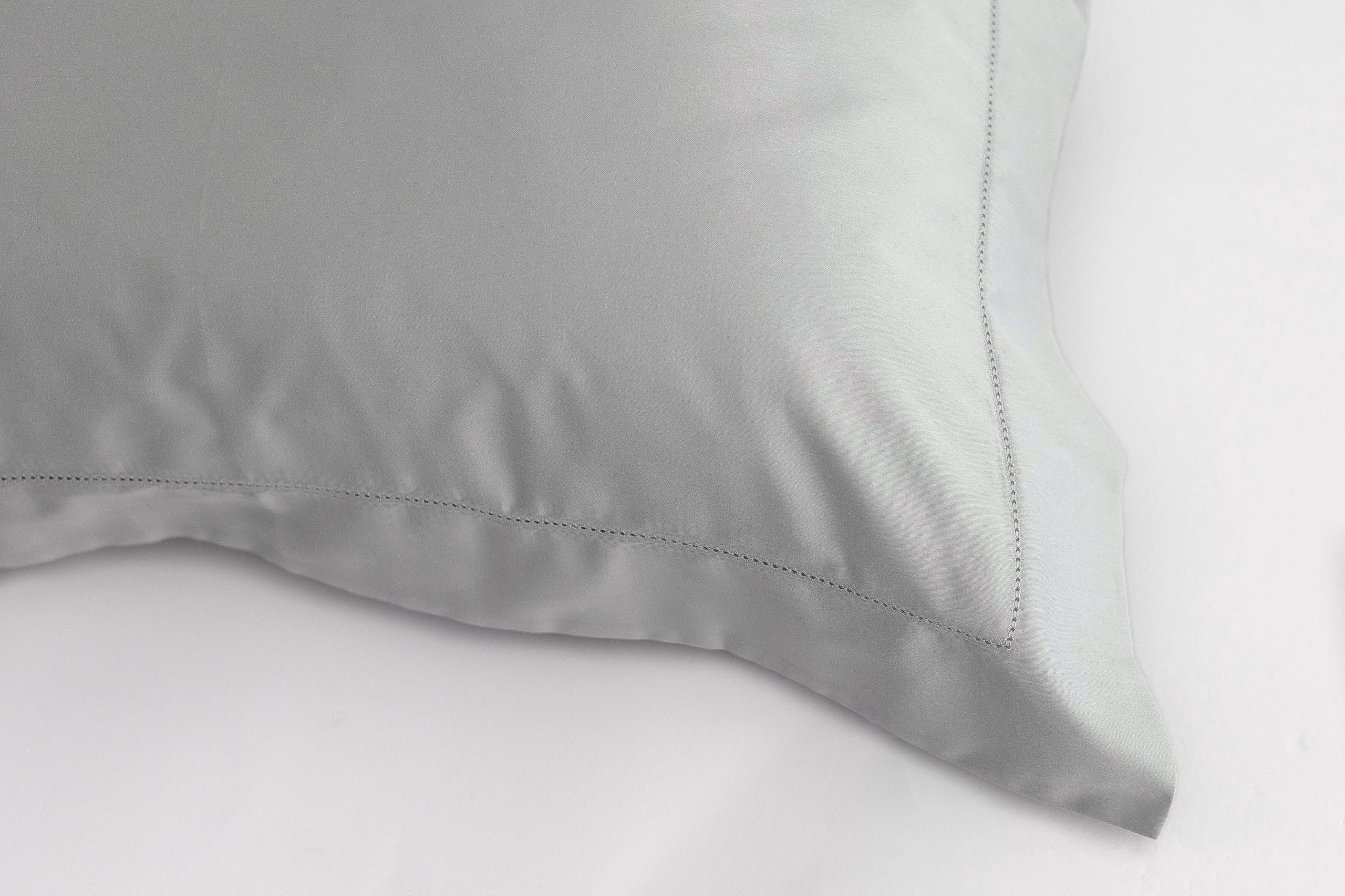 Catherine Lansfield Fantasy Sateen Ice Grey Juego de Sábanas Cama 150-240x280 + 2 Almohadas 50x85
