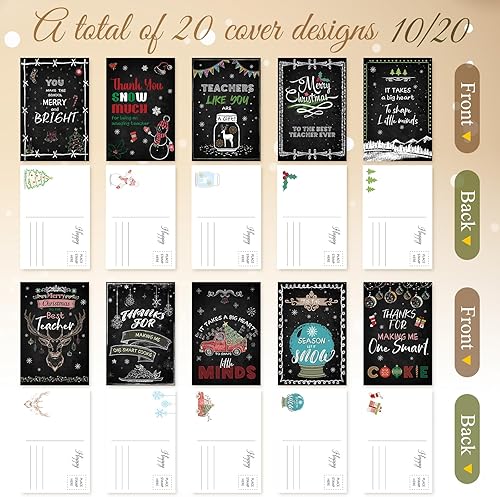 Miniatura 31 de Nuanchu 80 tarjetas postales de Navidad vintage de 4 x 6 pulgadas, tarjetas de felicitación de Papá Noel, tarjetas de Navidad retro, reimpresión