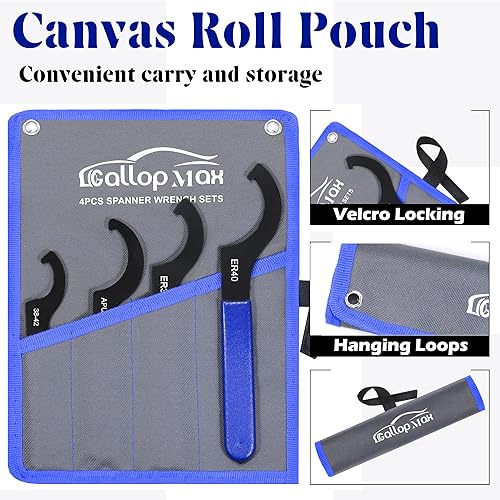 Miniatura 3 de GallopMax Juego de 4 llaves de coilover universales, llaves de choque ajustables para la mayoría de las bobinas de automóviles y motocicletas sobre