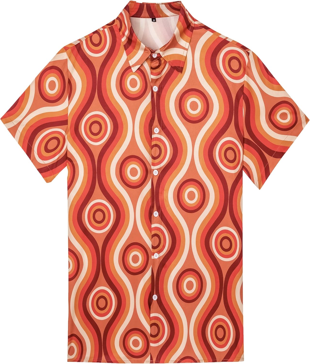 Demoking Vintage Shirts for Men Tie Dye Hippie Funny Hawaiian Shirt Button Down Shirts - Image 4