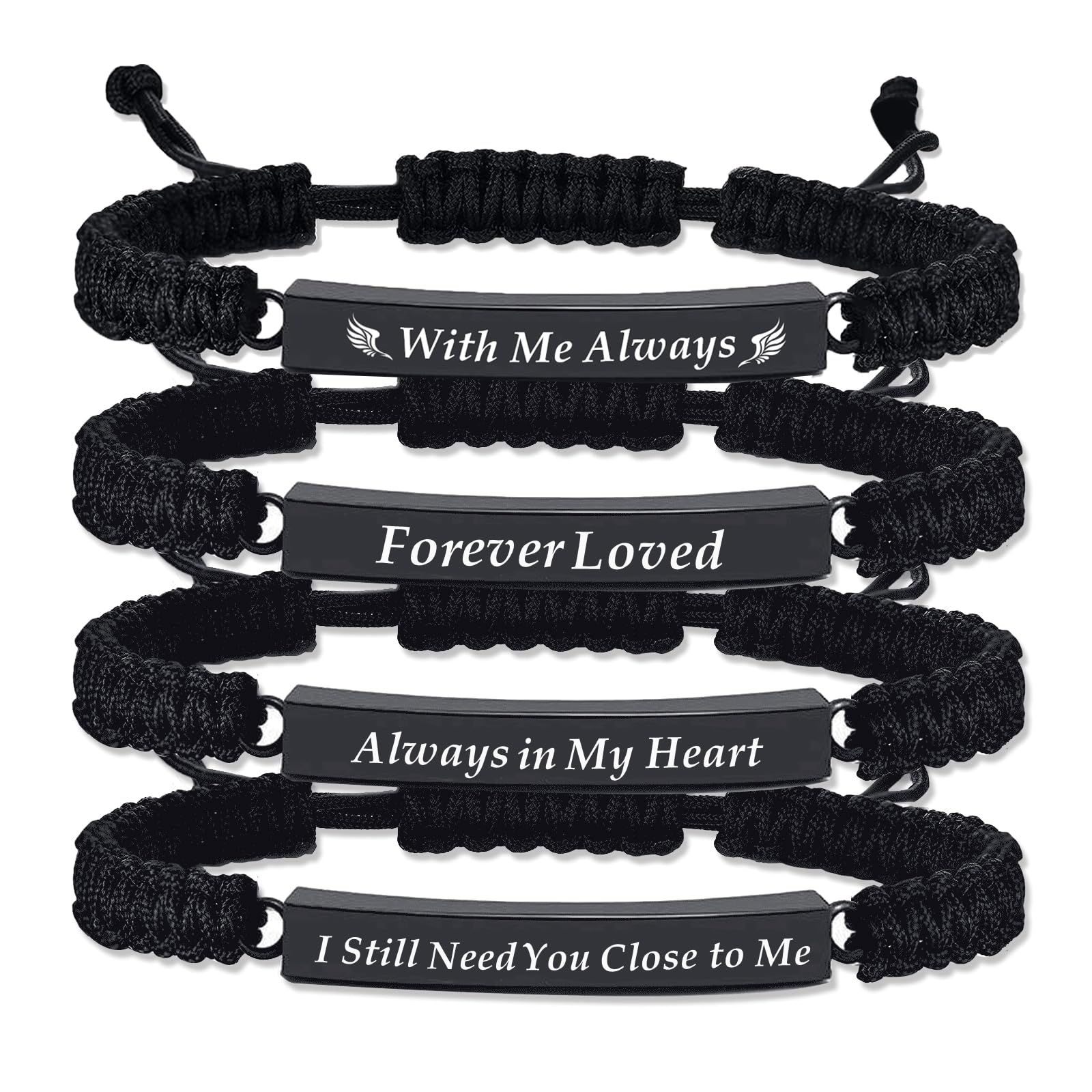 RIPFEVURN Paquete de 3 pulseras de urna de cremación para cenizas para mujeres y hombres, ajustable, recuerdo conmemorativo, pulse