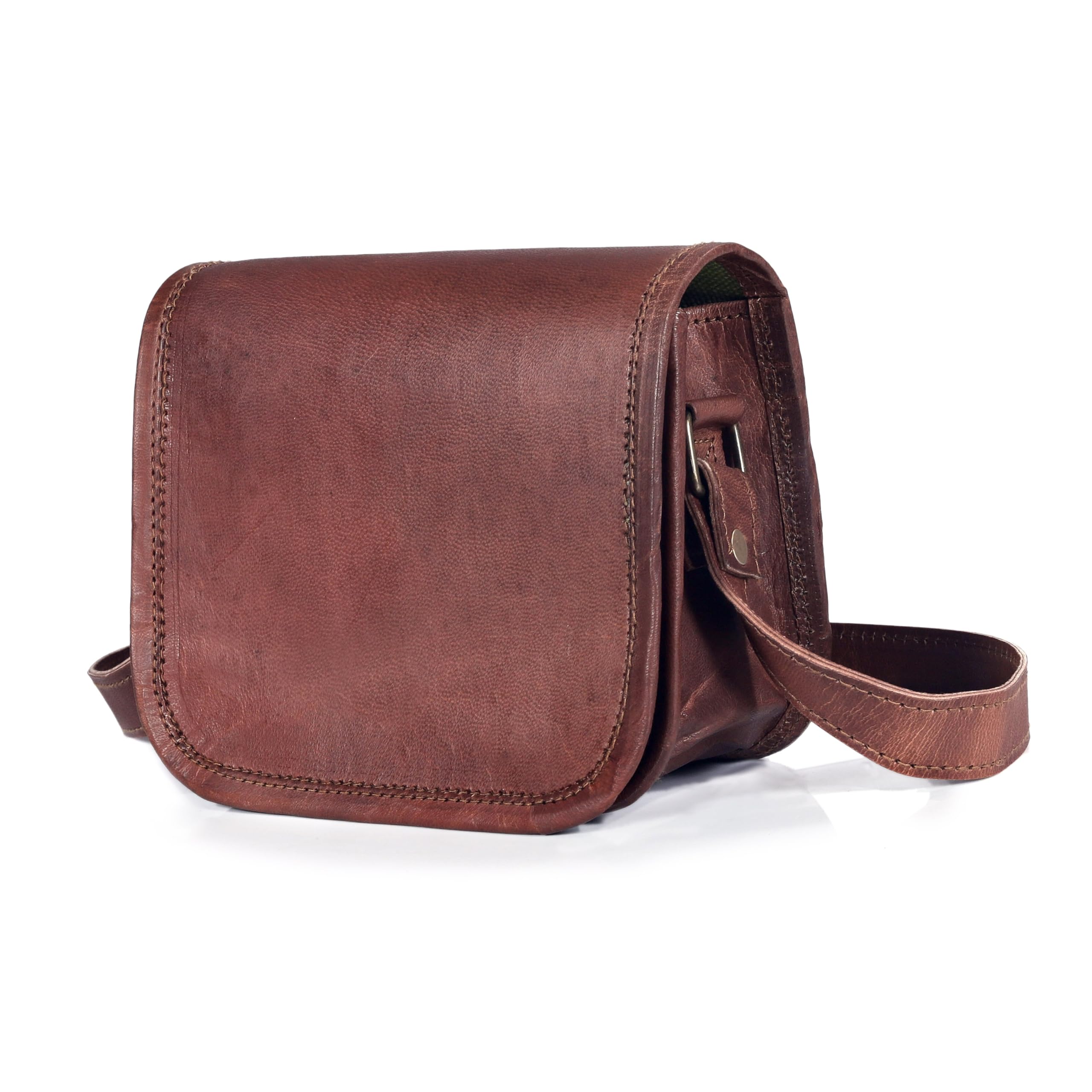 7 inch Small Handmade Crossbody Shoulder Genuine Leather iPad/Tablet Vintage Messenger Bag For 6.5 inch iPad Pro for Women Men