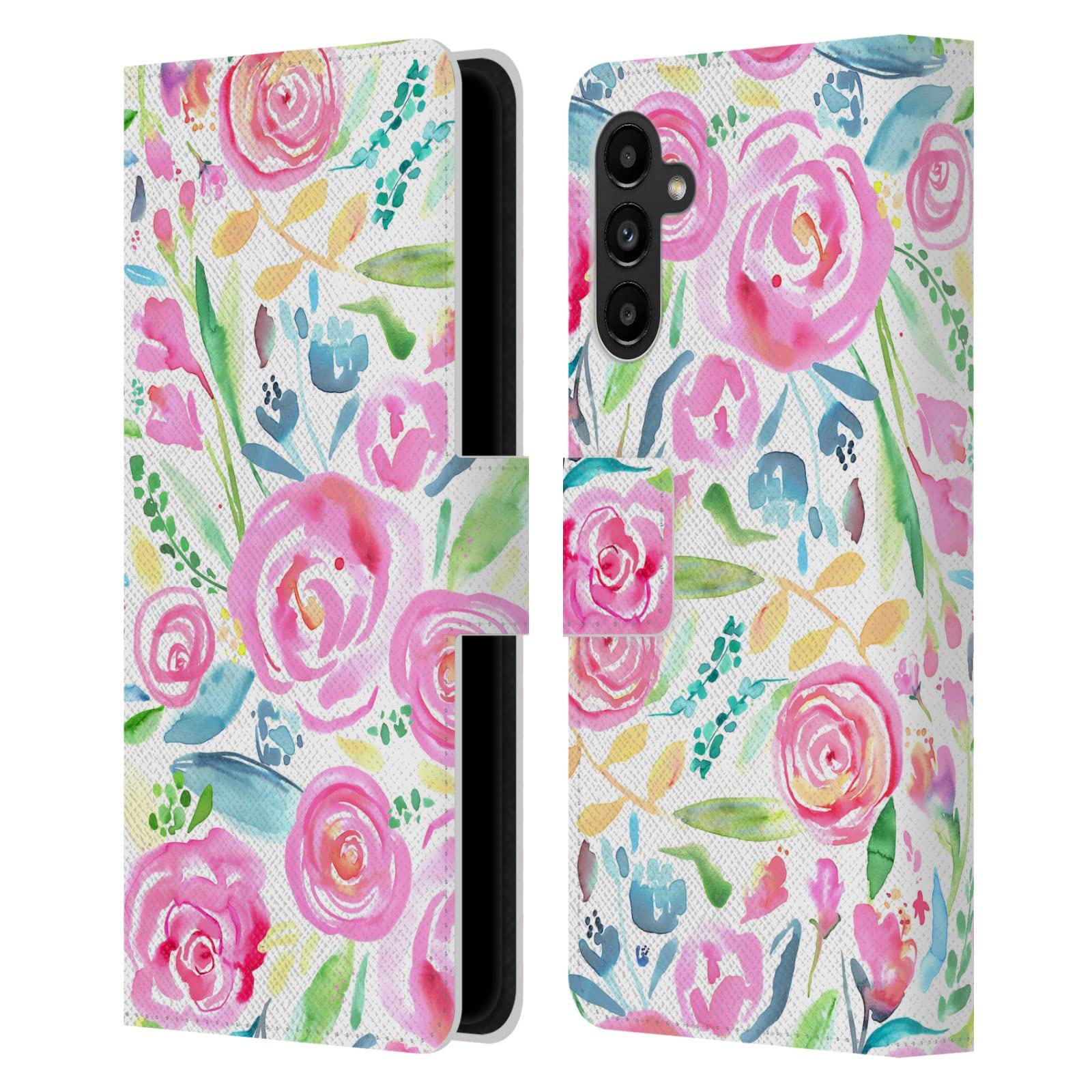 Funda cuero Samsung Galaxy A13 5G tipo libro carcasa Ninola flores 7