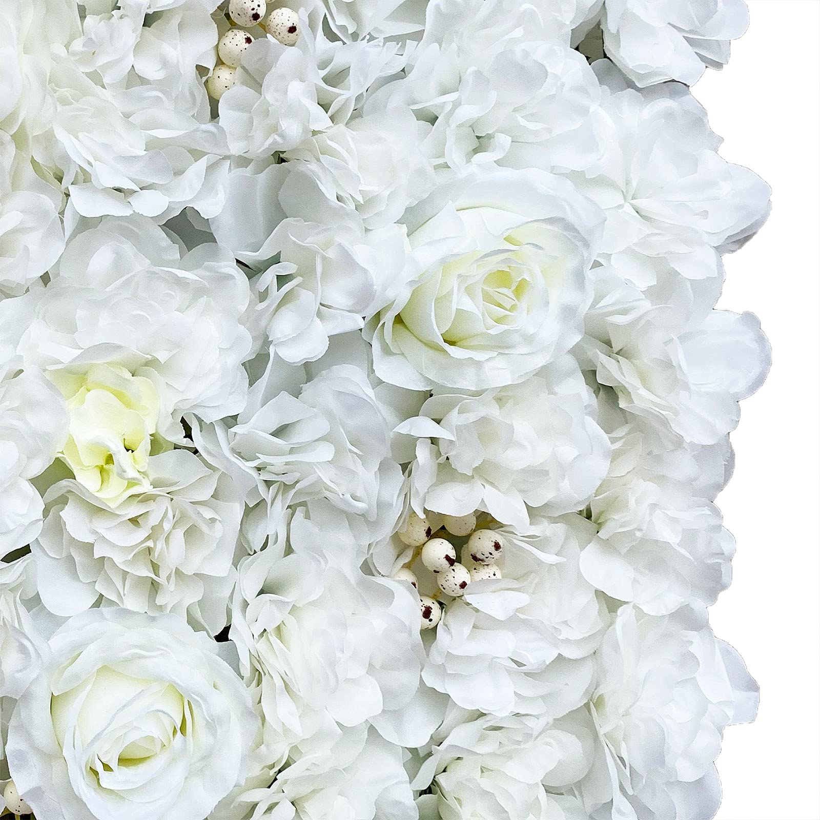 12 KüNstliche Blumen Wand Seidenblume Rosenwand Hintergrund Hochzeit Deco KüNstlich DIY Kunstblumen Fest Geburtstag Hochzeitsfotografie FüR Party Garten Dekor Romantische Paneele Weiß