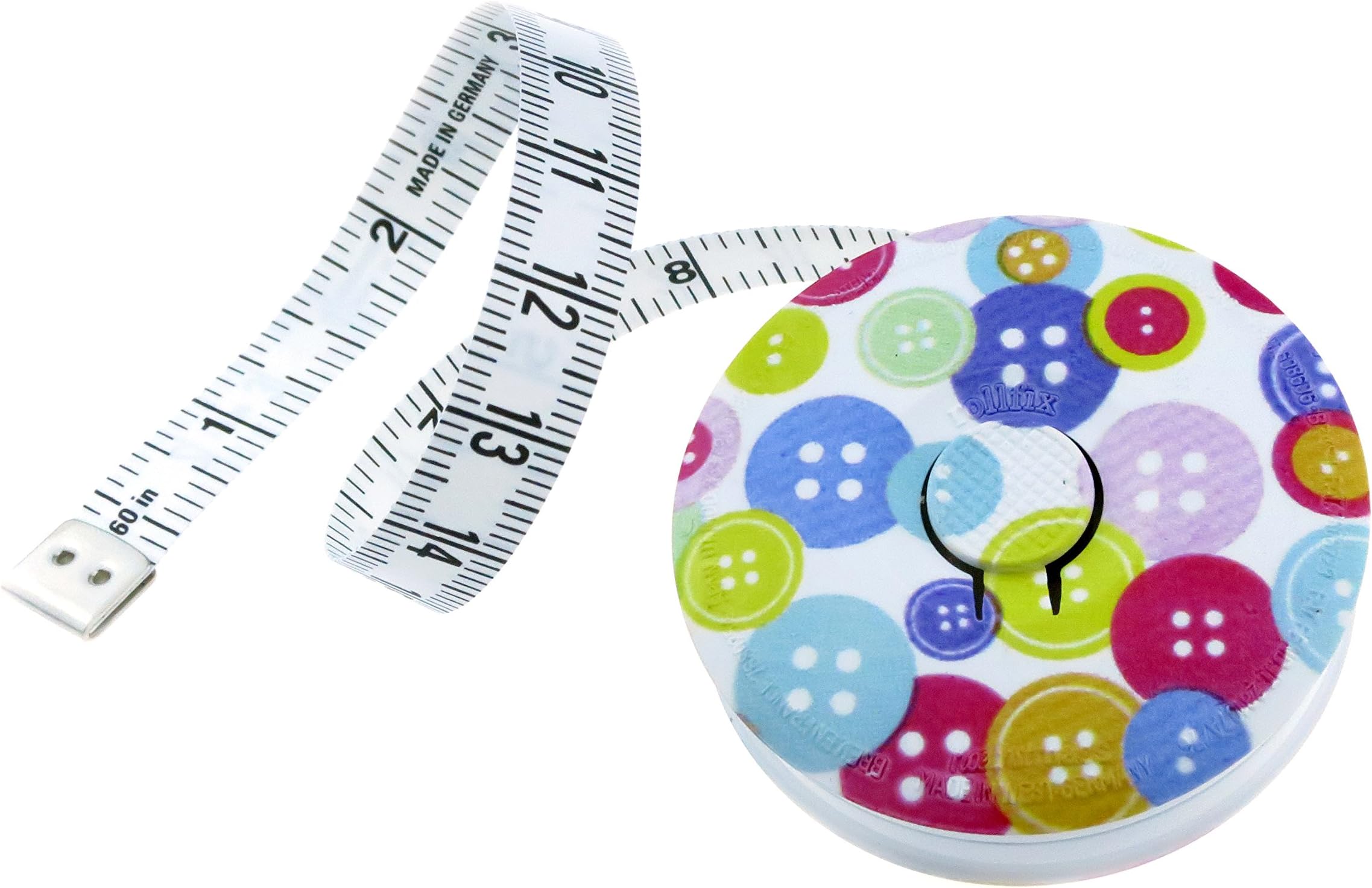 hoechstmass Balzer Rollfix 80244d Decorative Button Tape Measure 150 cm/60 Inches