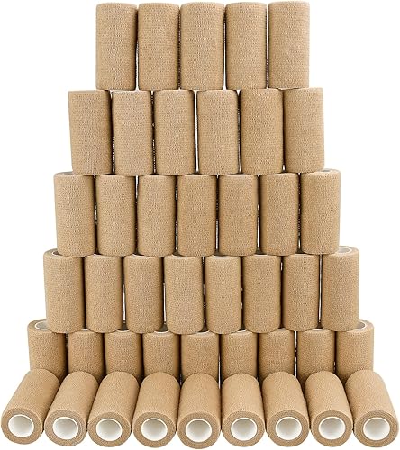 Miniatura 1 de 244872 vendajes autoadhesivos, 1234 pulgadas, 5 yardas, color multicolorde piel, para deportes, muñeca, tobillo, hinchazón y envoltura veterinaria