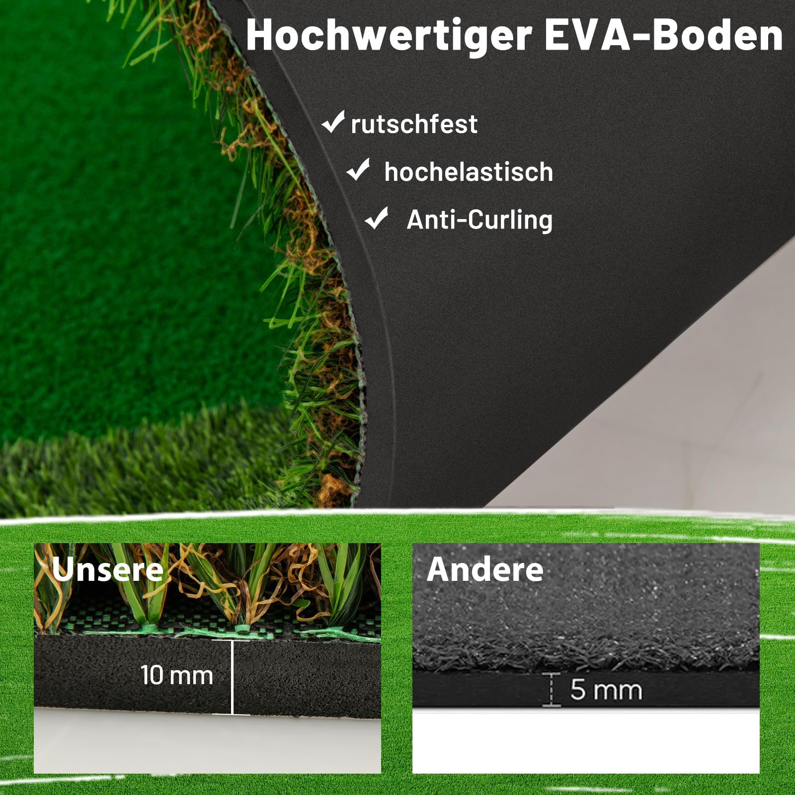 FANTASK Unisex – Erwachsene Golf Puttingmatte