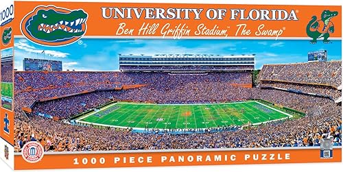 Vista 52 de MasterPieces - Rompecabezas de 1000 piezas, NCAA Montana Grizzlies, vista panorámica del estadio de fútbol, divertido para adultos y familia, 13 x