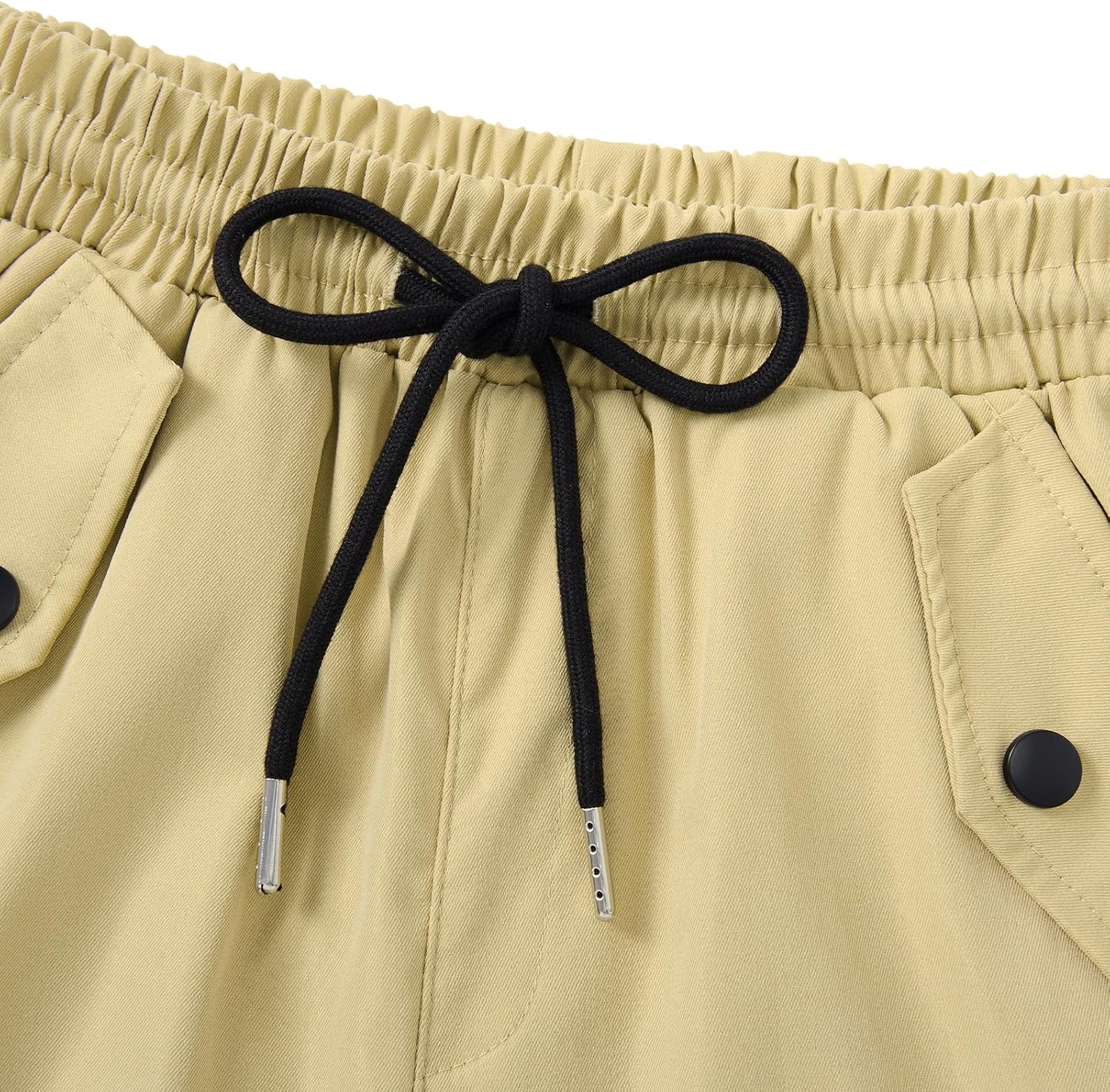 Boys Cargo Pants Wide Leg Pants Teen Kids Drawstring Straight Trousers with Pockets Size 7-14 - Image 4