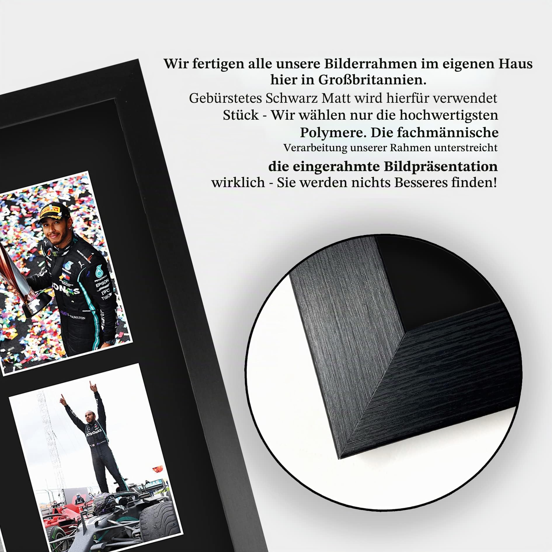 HWC Trading FR A3 Lewis Hamilton Geschenke Gedruckt, Signiert Autogramm-Präsentation-Display Für F1 Formel 1 Racing Fans - A3 Eingerahmt