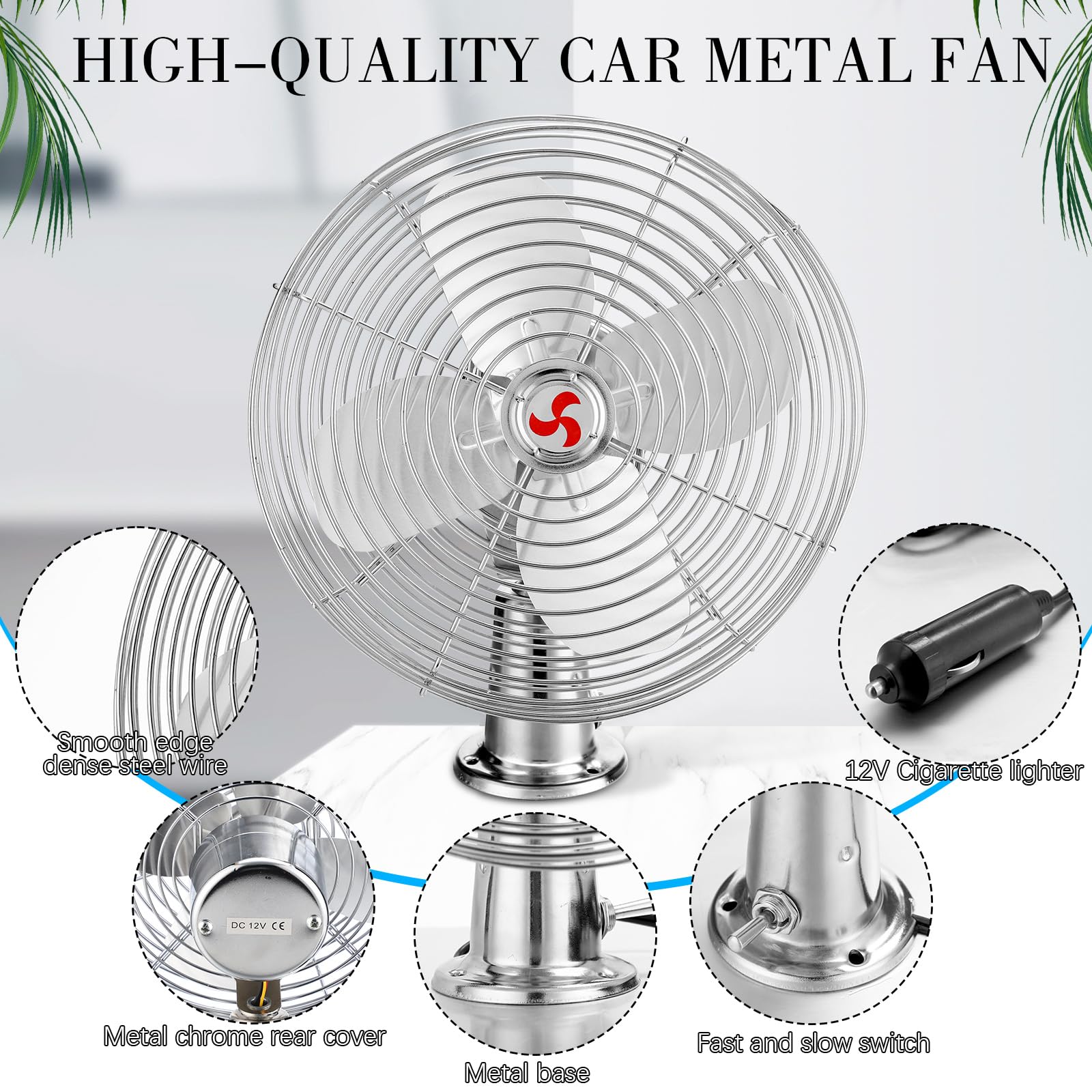Amazon.com: Tujoe 2 Pcs 12V Car RV Cooling Fan with 2 Speed Switch 