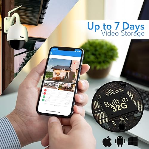 Miniatura 4 de SereneLife Cámara IP al aire libre Zoom óptico-HD 960p con 1.13 oz SD Almacenamiento-Resistente a la intemperie Wifi Inalámbrico Seguridad