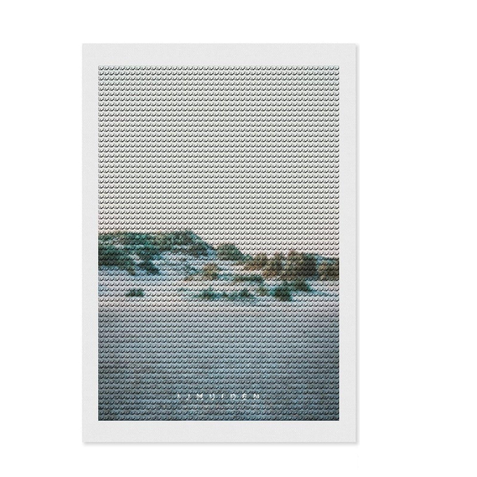 Junmoney IJmuiden Diamond Painting Kit 8"x12", Relaxing DIY Hobby, Neat Printed Canvas, Home Wall Decor, Thoughtful Handmade Gift