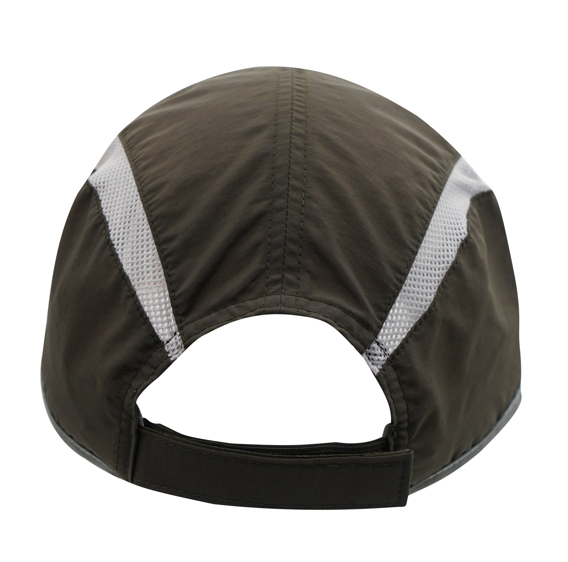 Connectyle Foldable Mesh Sports Cap With Reflective Stripe - Breathable, Packable Sun Runner Hat, White, One Size - View #2