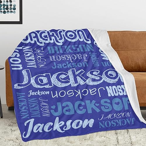 Vista 24 de Manta personalizada con texto, manta personalizada con nombre para madre, padre, adultos, amigos, amantes, perros, mascotas, manta de franela 01