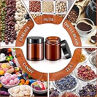 Vista 6 de Domensi 24 frascos de vidrio de 6 onzas con tapas, a prueba de fugas, redondos, herméticos, vacíos, con forro interior, tapa para almacenar