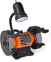 WEN BG4276 6-Inch Bench Grinder, 2.1-Amp 3450 RPM Motor, Flexible Work Light for Sharpening Tools & Knives