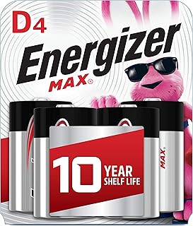 Energizer MAX D Batteries (4 Pack), D Cell Alkaline Batteries