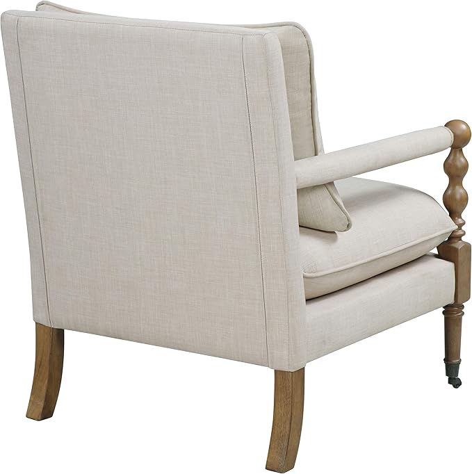 Sillón Acolchado Beige con Brazos y Ruedas - Coaster miniatura 7