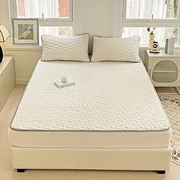 ZIQINPSQ Love Milk Velvet Fabric Fitted Sheet-Cozy Comfy Bed Sheets-Soft Polar Fleece Plush Fitted Sheets with Deep Pocket for 18-24 in Mattress- Suitable for All Season. White, Full
