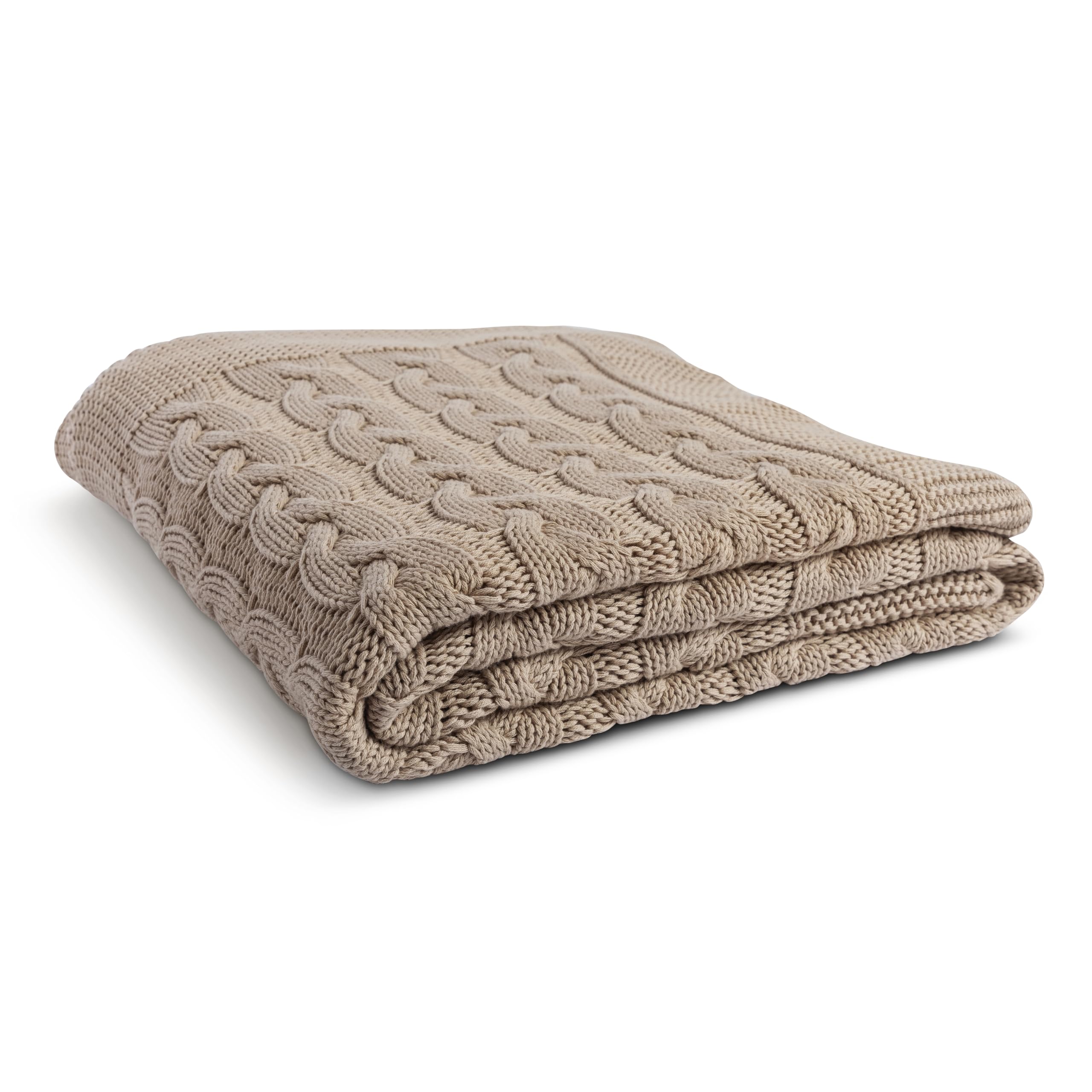 Couverture Douillette Mood & Ambience Nido Accogliente 130x170 Cm Blanche - Polyester Doux Pour Canapé Et Salon