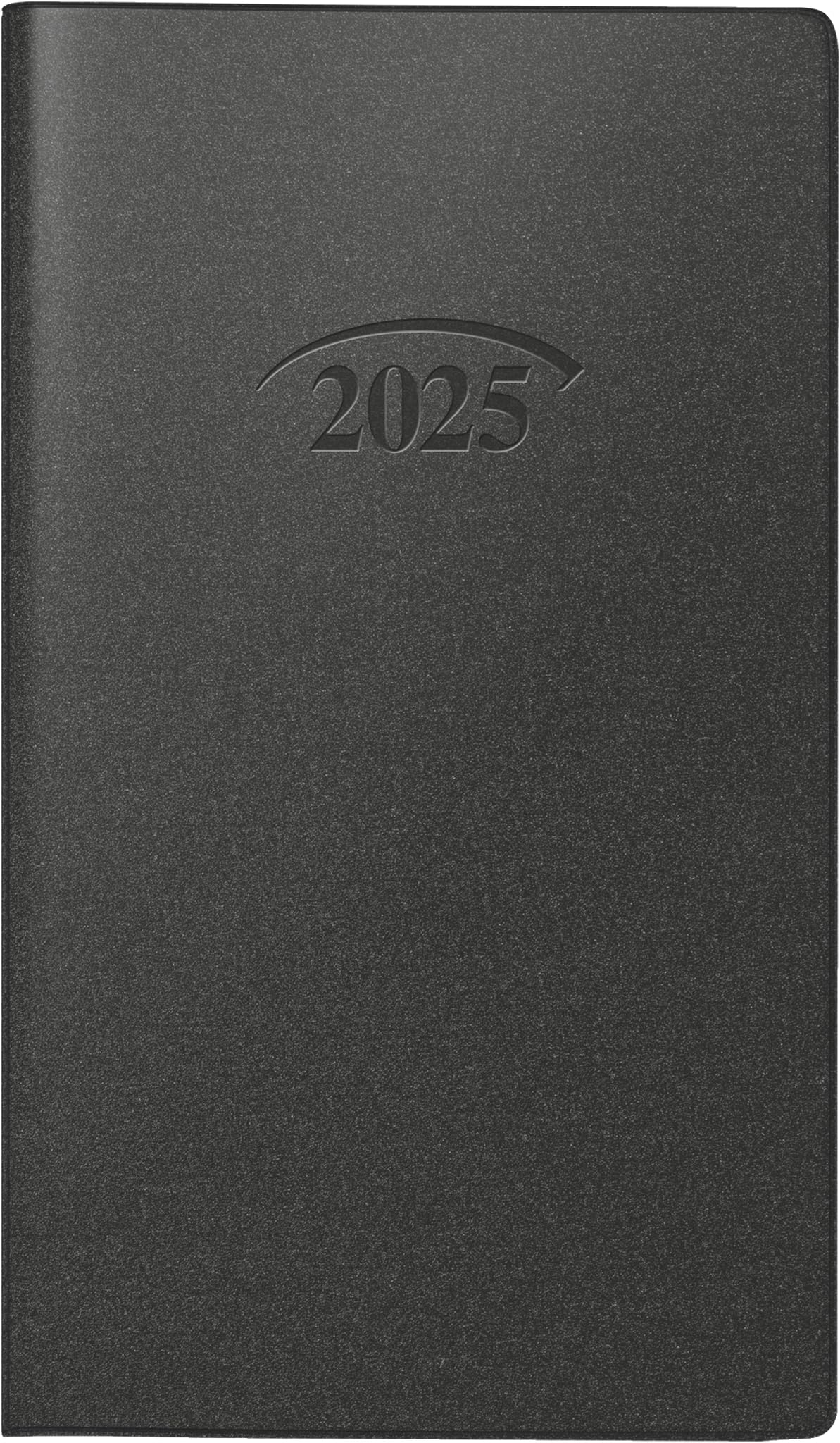 BRUNNEN Pocket Calendar Model 751 2025 | A6, Plastic, Black