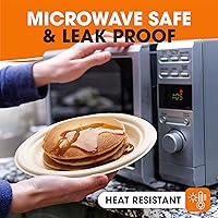 Vista 8 de Cheer Collection Platos biodegradables de 7 pulgadas, platos de papel 100% compostables, platos desechables ecológicos para alimentos calientes