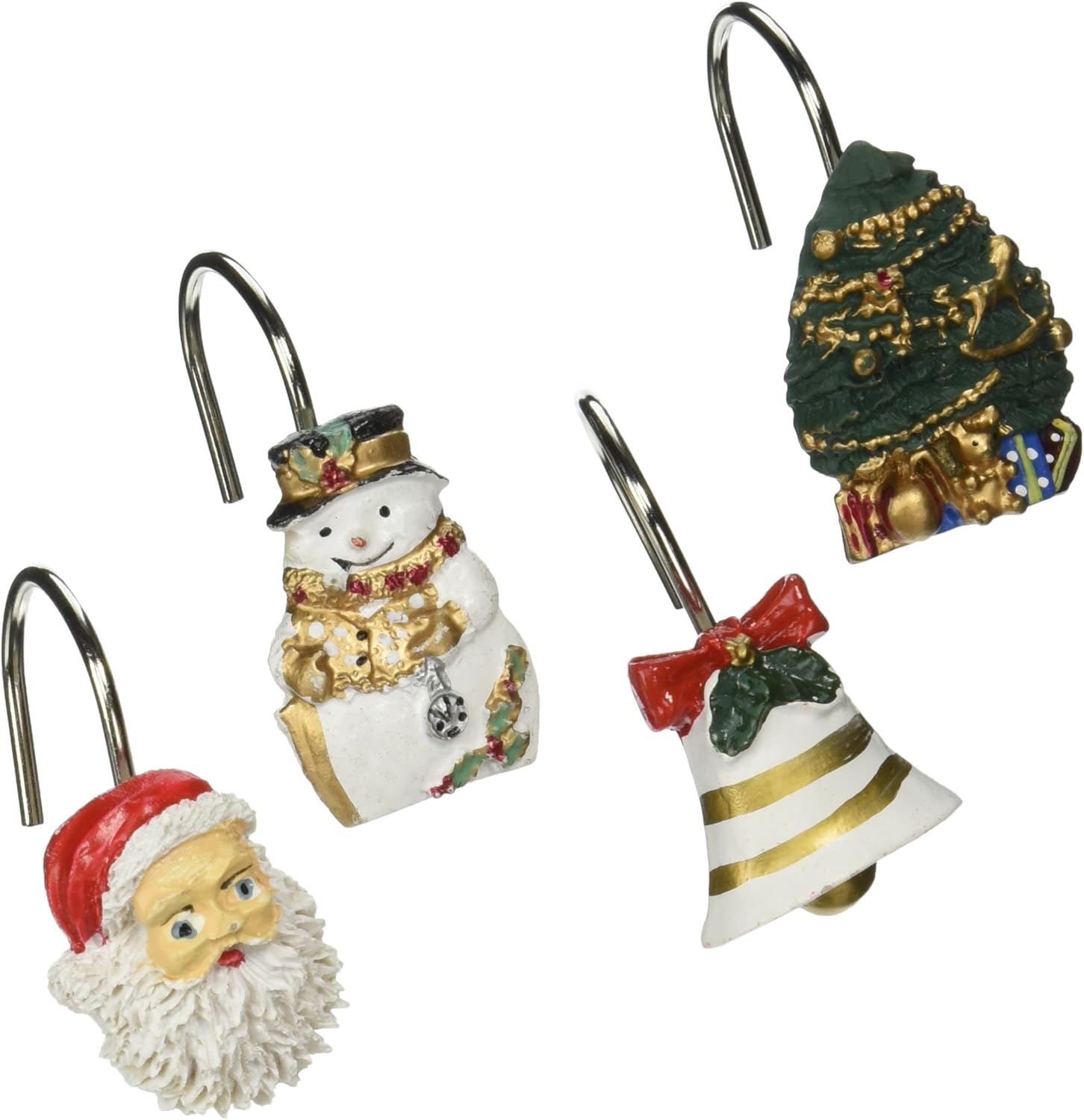 Carnation Home Fashions "Christmas Time" Set of 12 Shower